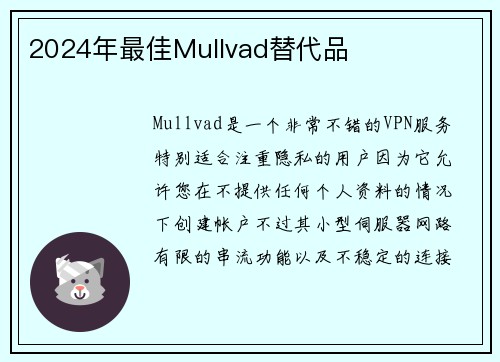 2024年最佳Mullvad替代品